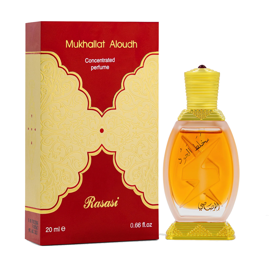Rasasi Mukhallat Al Oudh Concentrated Perfume Oil 20ml – Original Non-Alcoholic Attar Pakistan at Naveed Brothers Perfumes