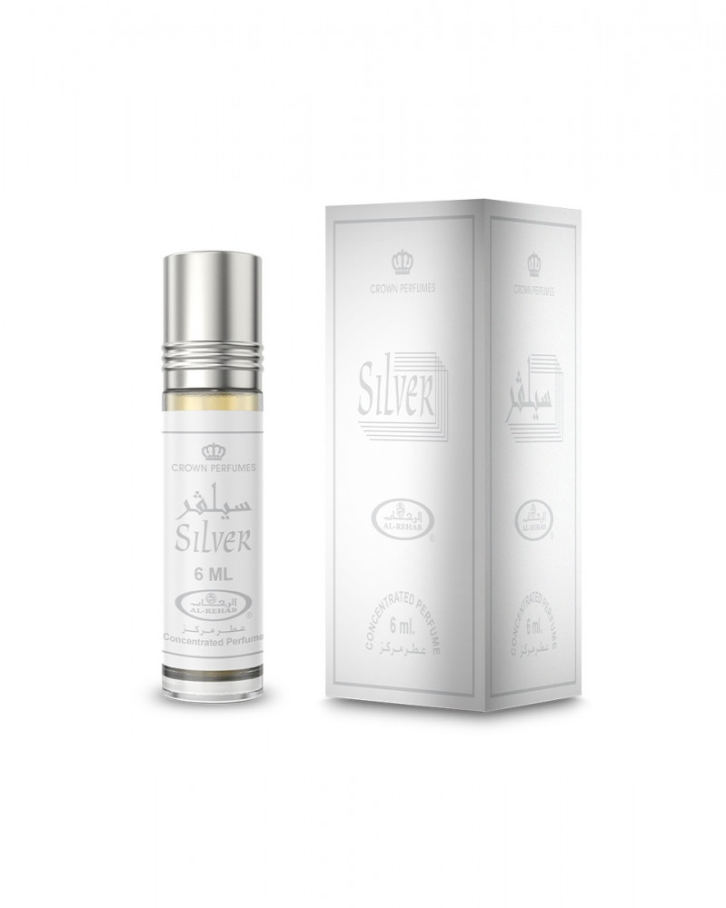 Al Rehab SILVER Concentrated Perfume Oil 6ml Roll On – original fragrance for men in Pakistan